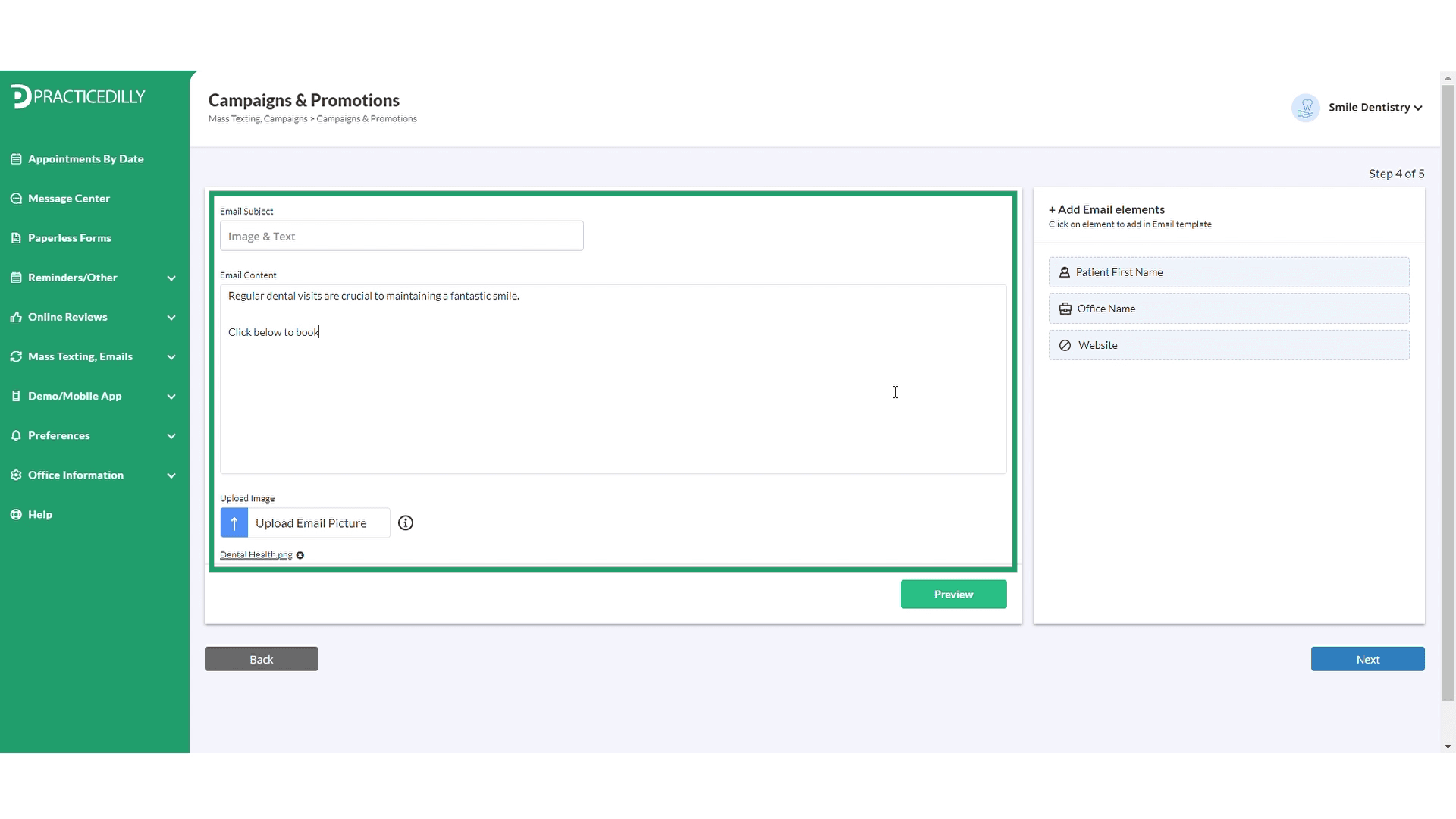 Adding text with a custom image