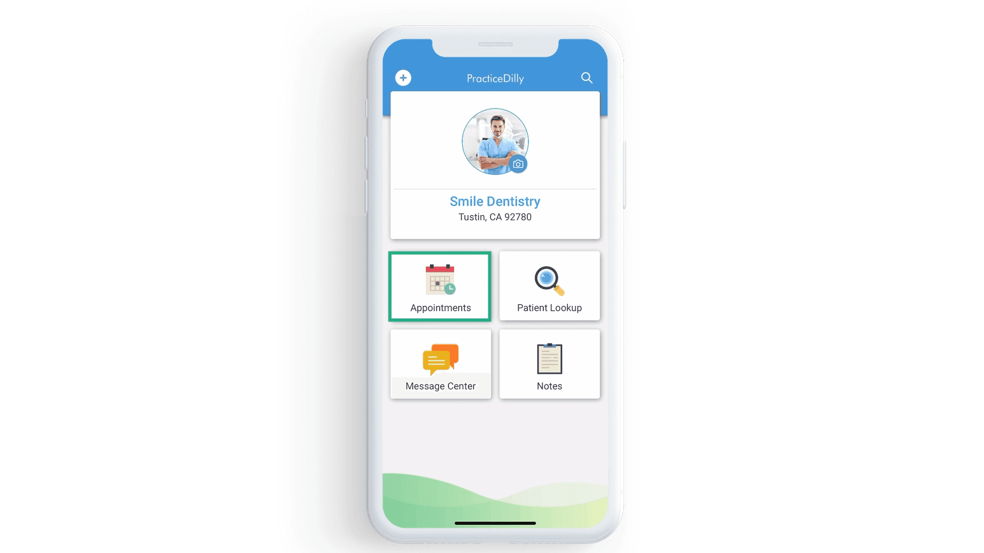 Appointments schedule in the mobile app