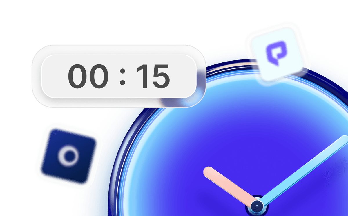 15 Minutes Setup Time