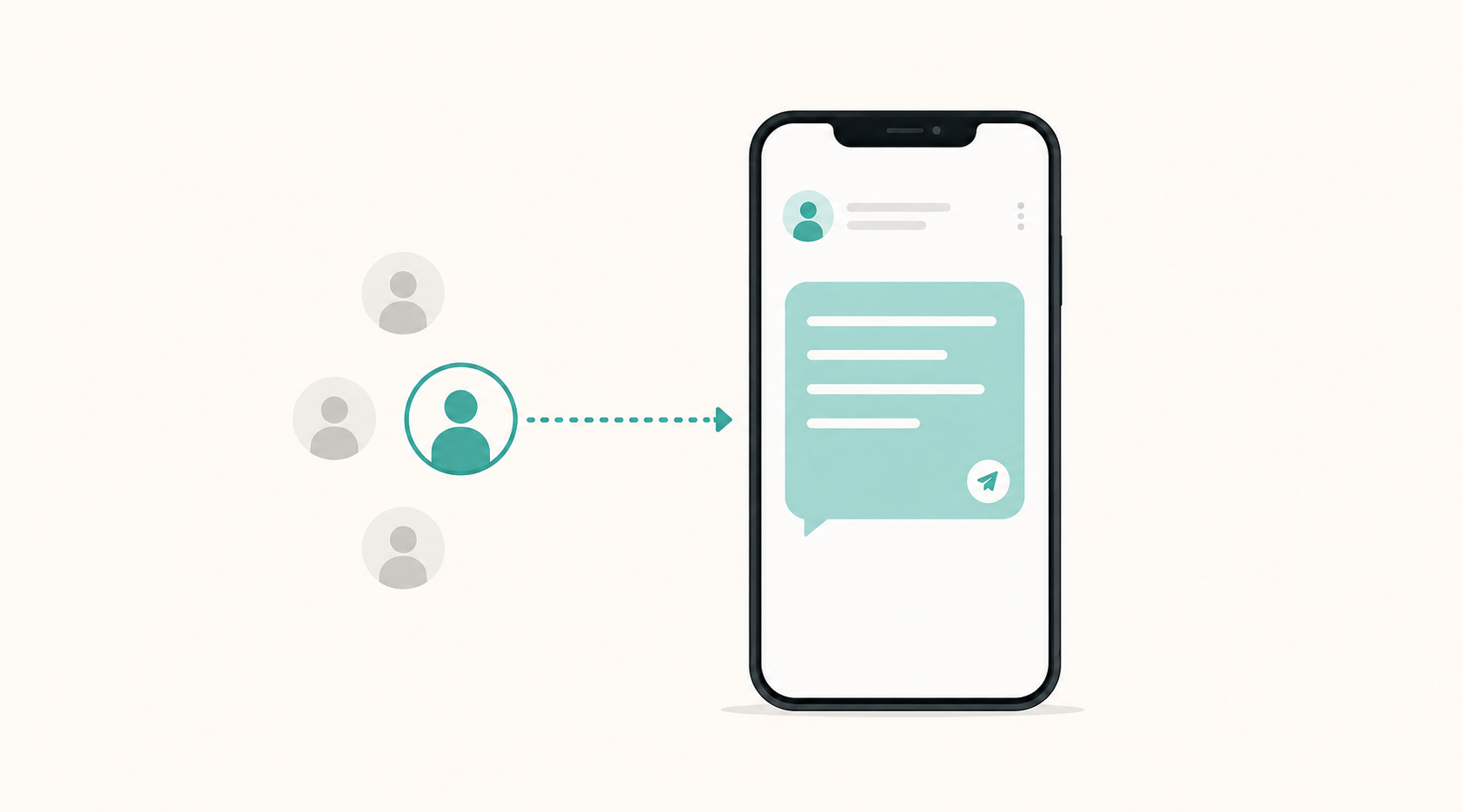 A targeted patient being selected to receive a relevant text message